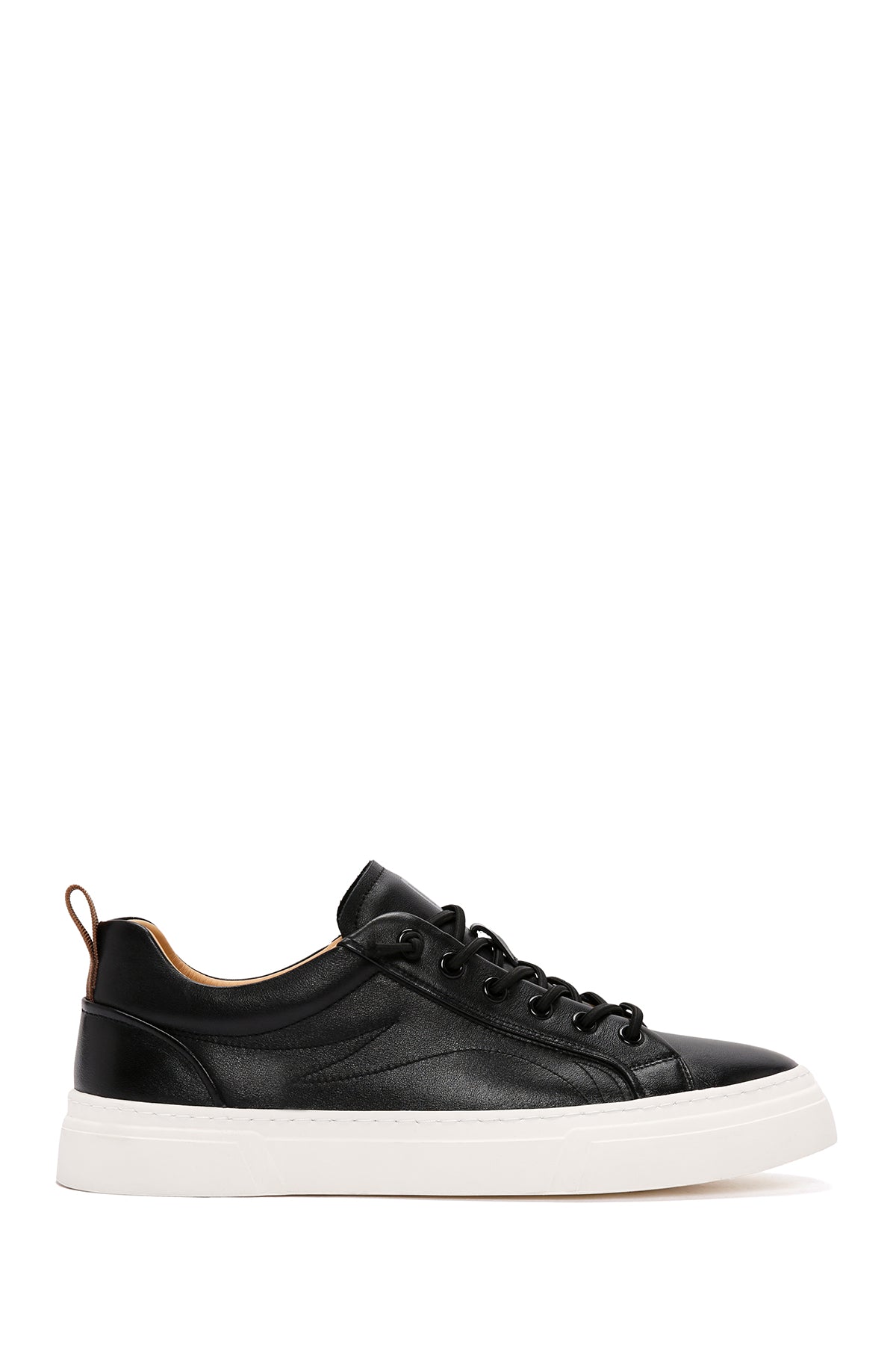 Men's Black Lace-up Leather Sneaker 25SFD690918 | Derimod