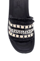 Women's Black Thick Soled Slippers | Derimod