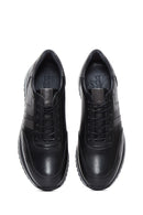 Men's Black Leather Casual Sneaker | Derimod