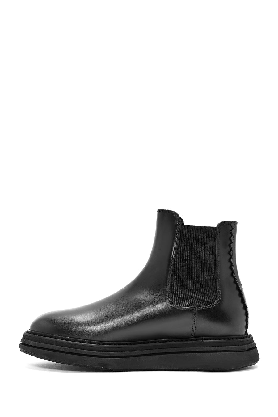 Men's Black Leather Chelsea Boots