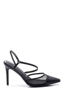 Beige Women's Pointed Toe Heeled Shoes | Derimod