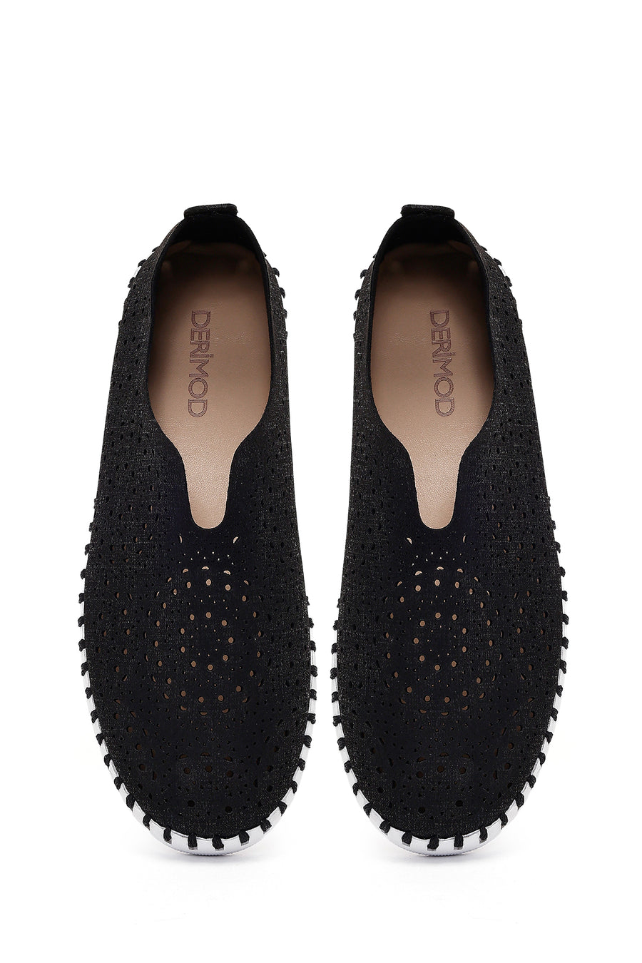 Woman Black Fabric Comfort Shoes