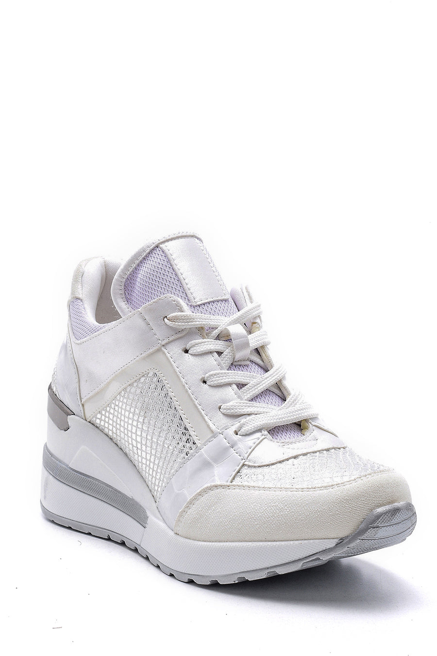 Kadın Yılan Derisi Detaylı Sneaker