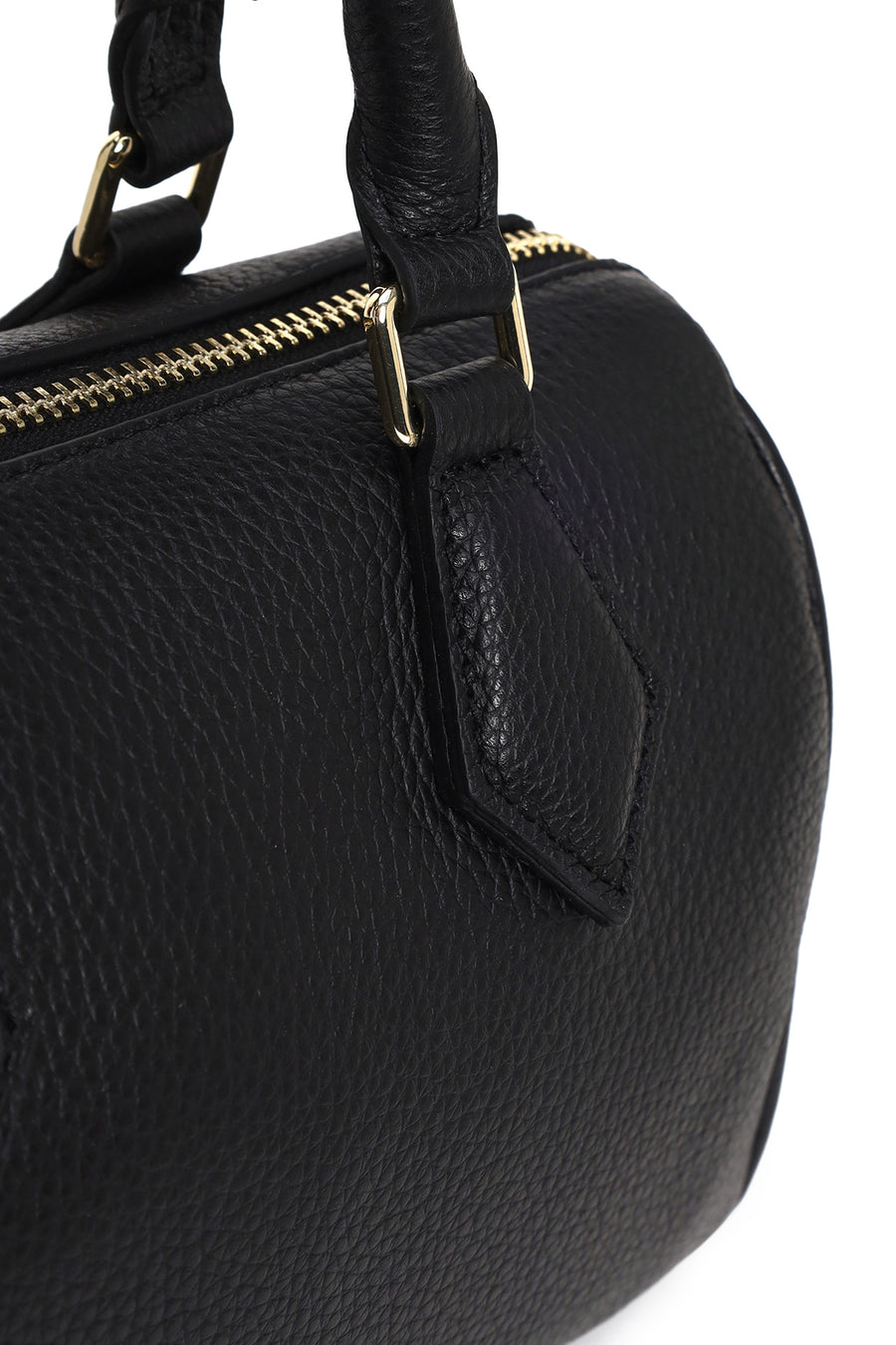 Woman Black Long-Strap Leather Shoulder Bag