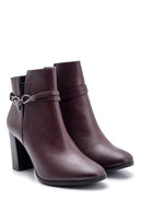 Women's Buckle Detailed Heeled Boots | Derimod