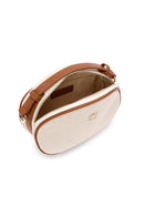 Women's Beige Fabric Crossbody Bag | Derimod