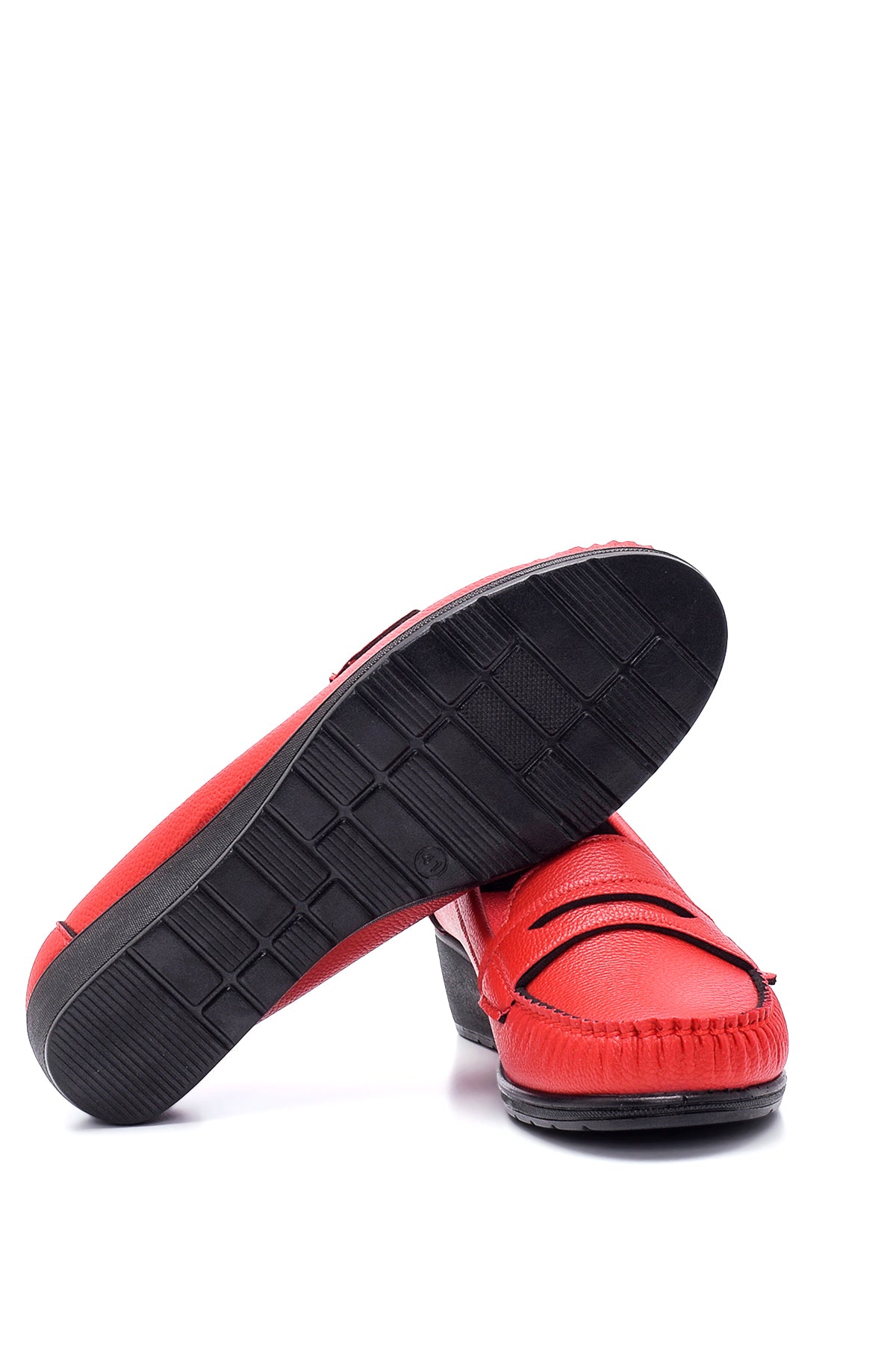 Kadın Kırmızı Dolgu Topuklu Loafer