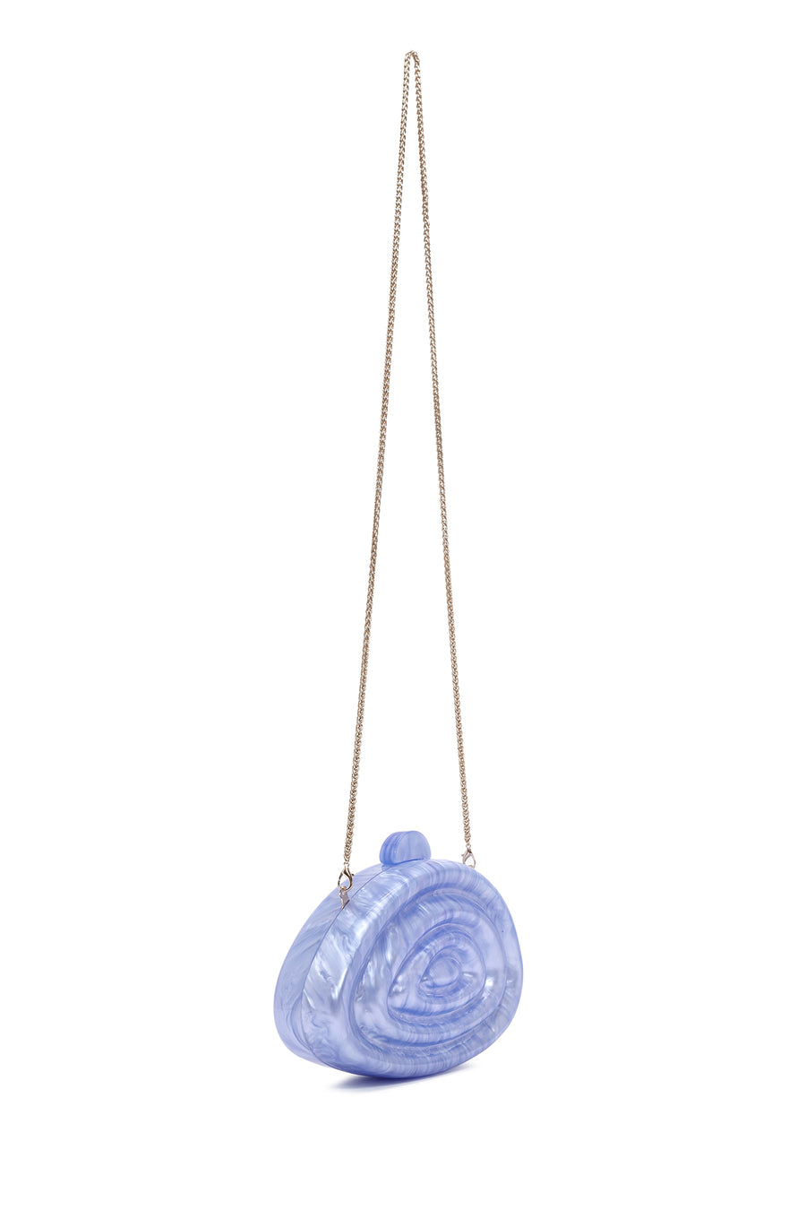 Women's Blue Long Strap Patterned Mini Clutch Bag