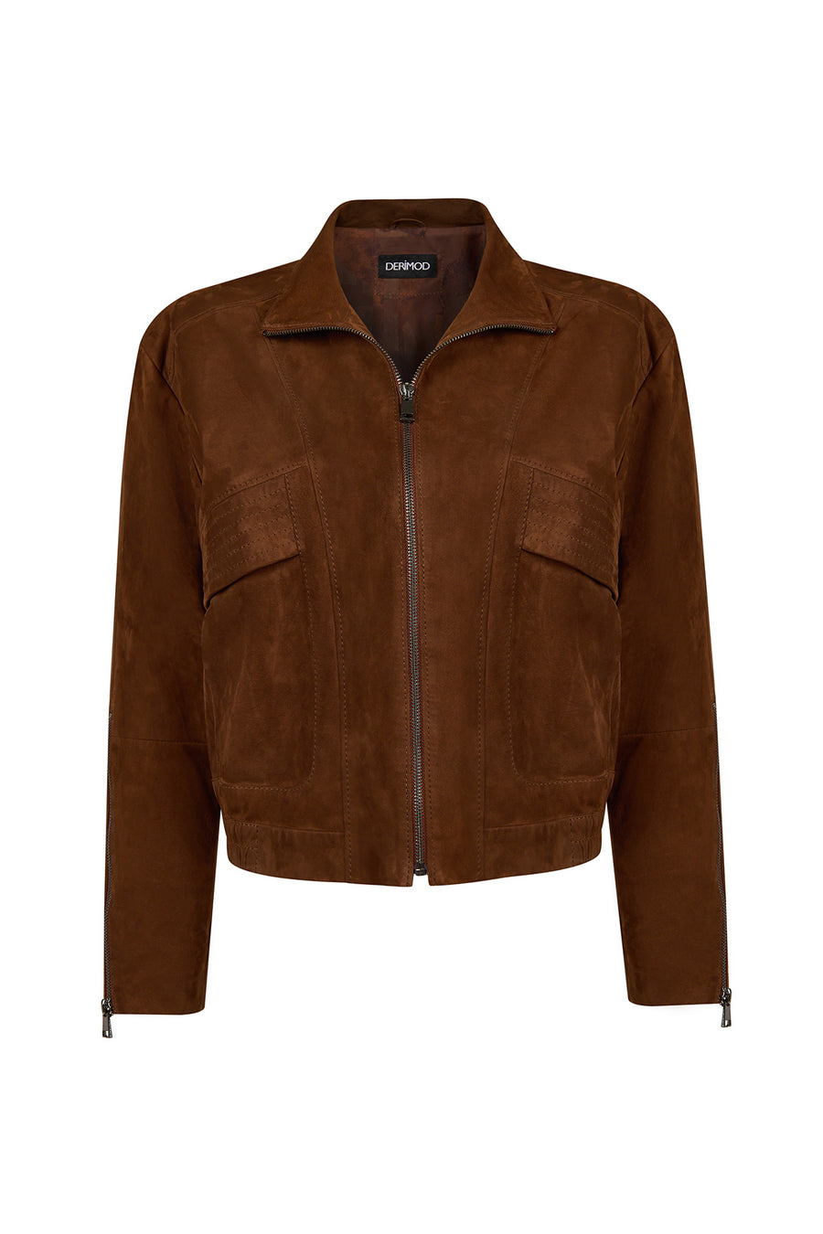 Juliana Woman Brown Short Oversize Suede Jacket 26WGD570310 | Derimod
