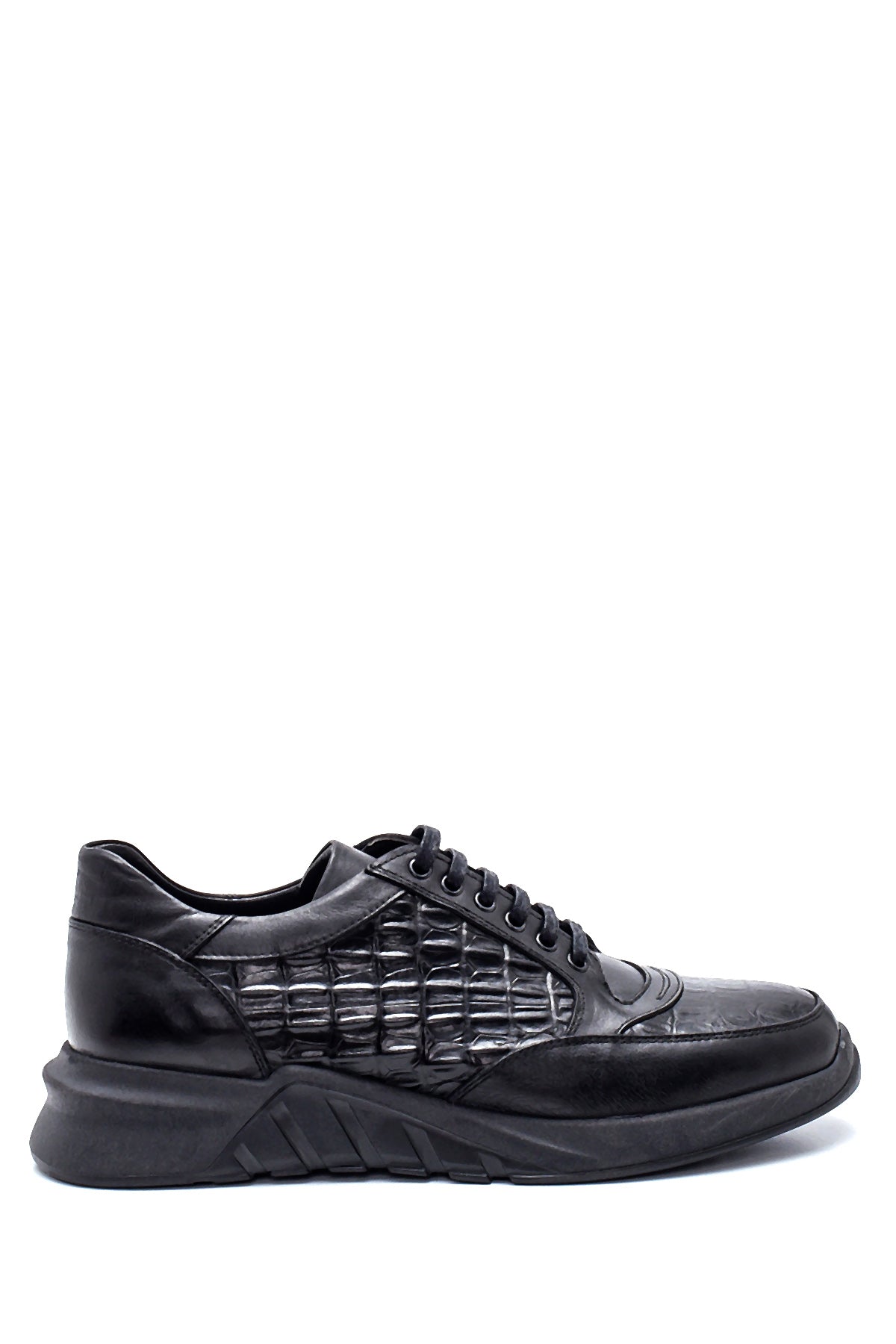 Men's Leather Crocodile Sneaker 21WFD638414 | Derimod