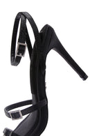 Women's Black Ankle Strap Thin Heel Sandals | Derimod