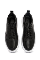 Men's Black Lace-up Leather Sneaker | Derimod