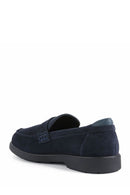 Geox Men's Navy Blue Spherica Ec11 Suede Leather Loafer | Derimod