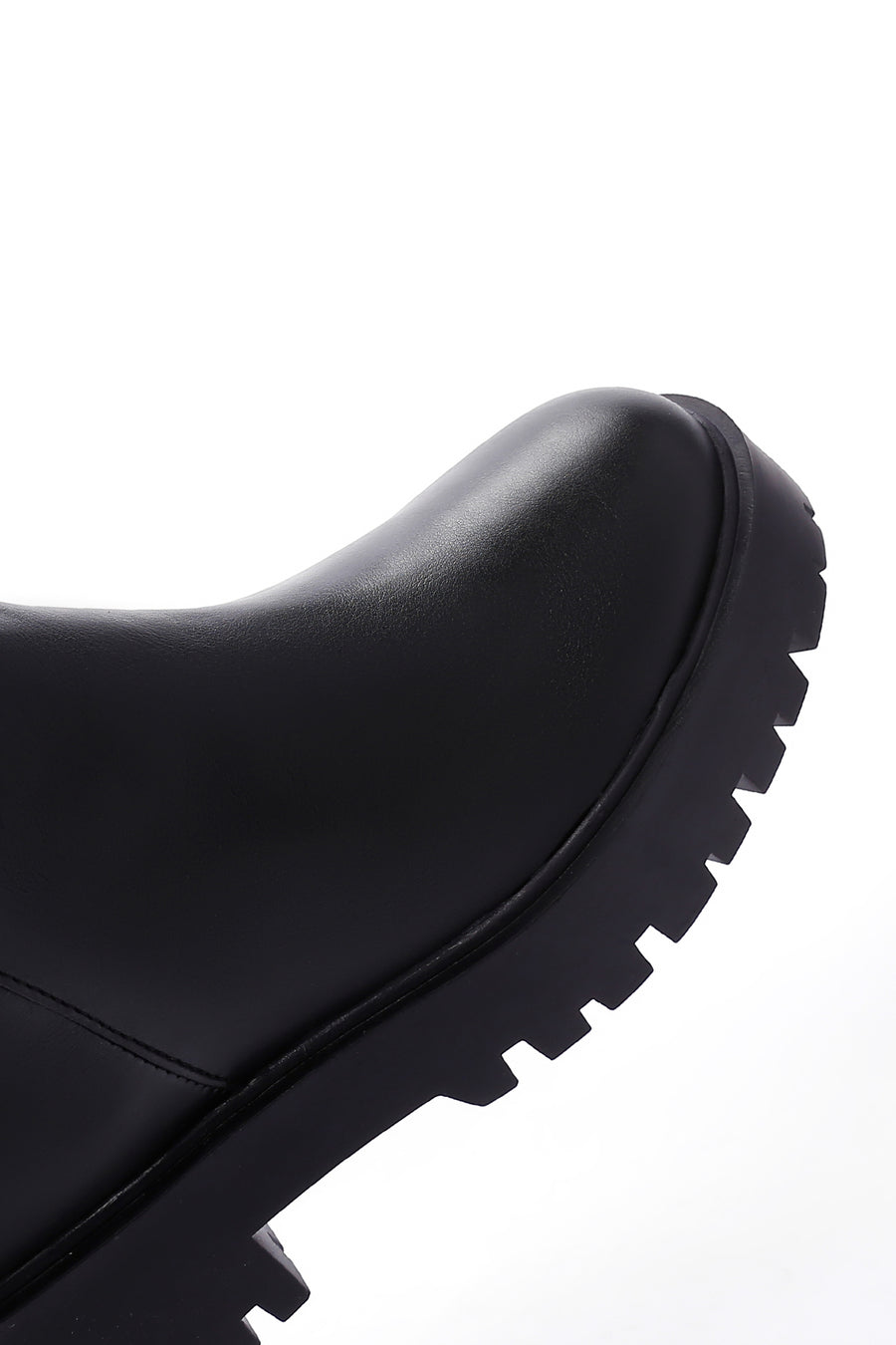 Women's Black Thick Soled Zippered Boots