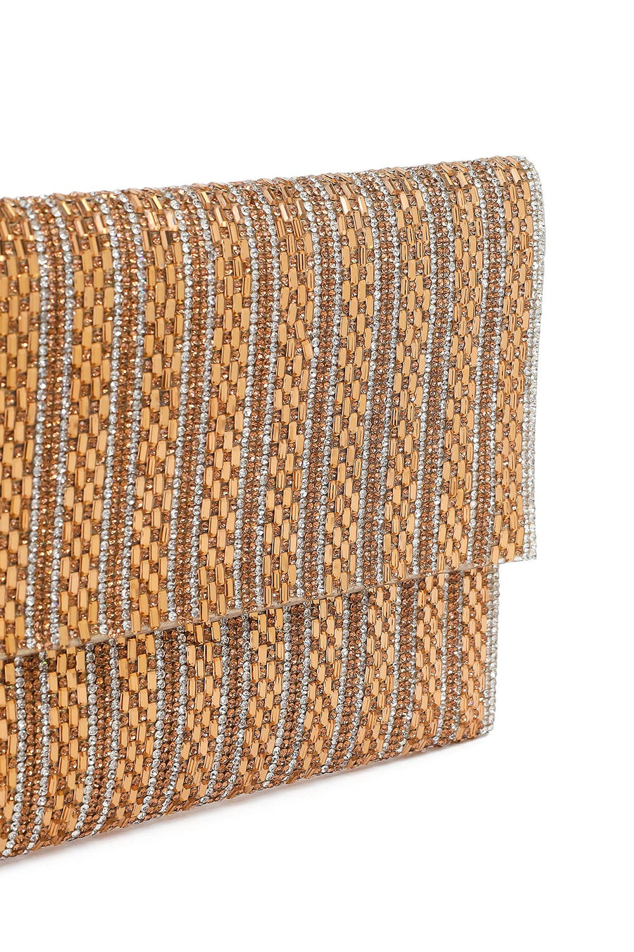 Woman Pink Chain-Strap Embellished Evening Bag