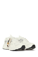 Woman White Lace-Up Thick-Soled Charm Sneaker | Derimod