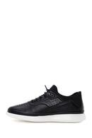 Men's Black Leather Sneaker | Derimod