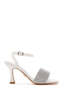 Women's White Stone Heeled Sandals | Derimod