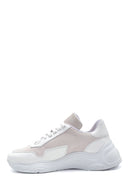 Kadın Beyaz Deri Yüksek Taban Sneaker | Derimod
