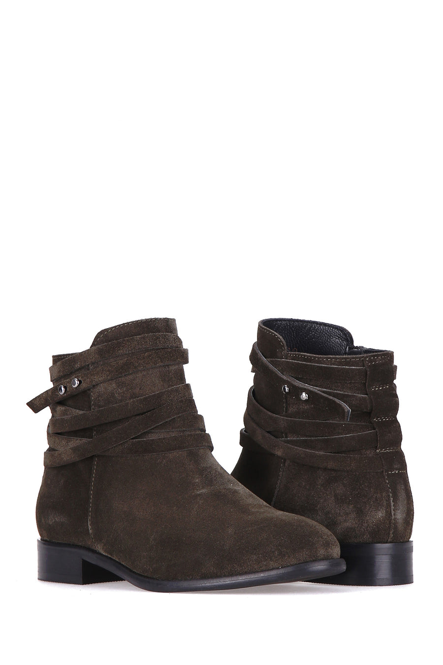 Strappy Women's Suede Boots