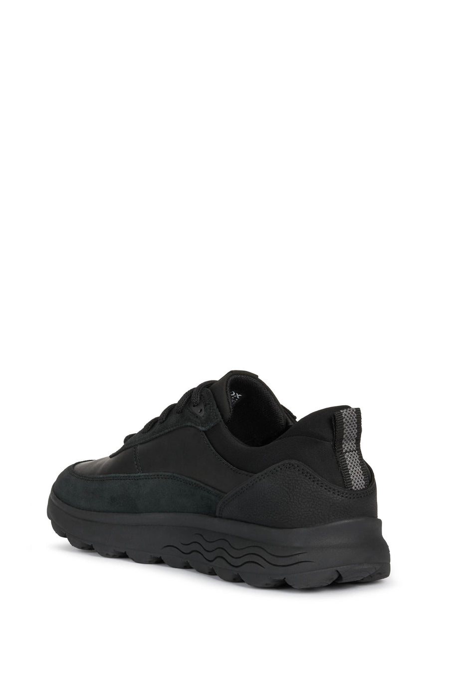 Geox Erkek Siyah Spherica Bağcıklı Deri Sneaker