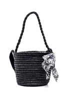 Women's Straw Handbag with Accessory Detail | Derimod