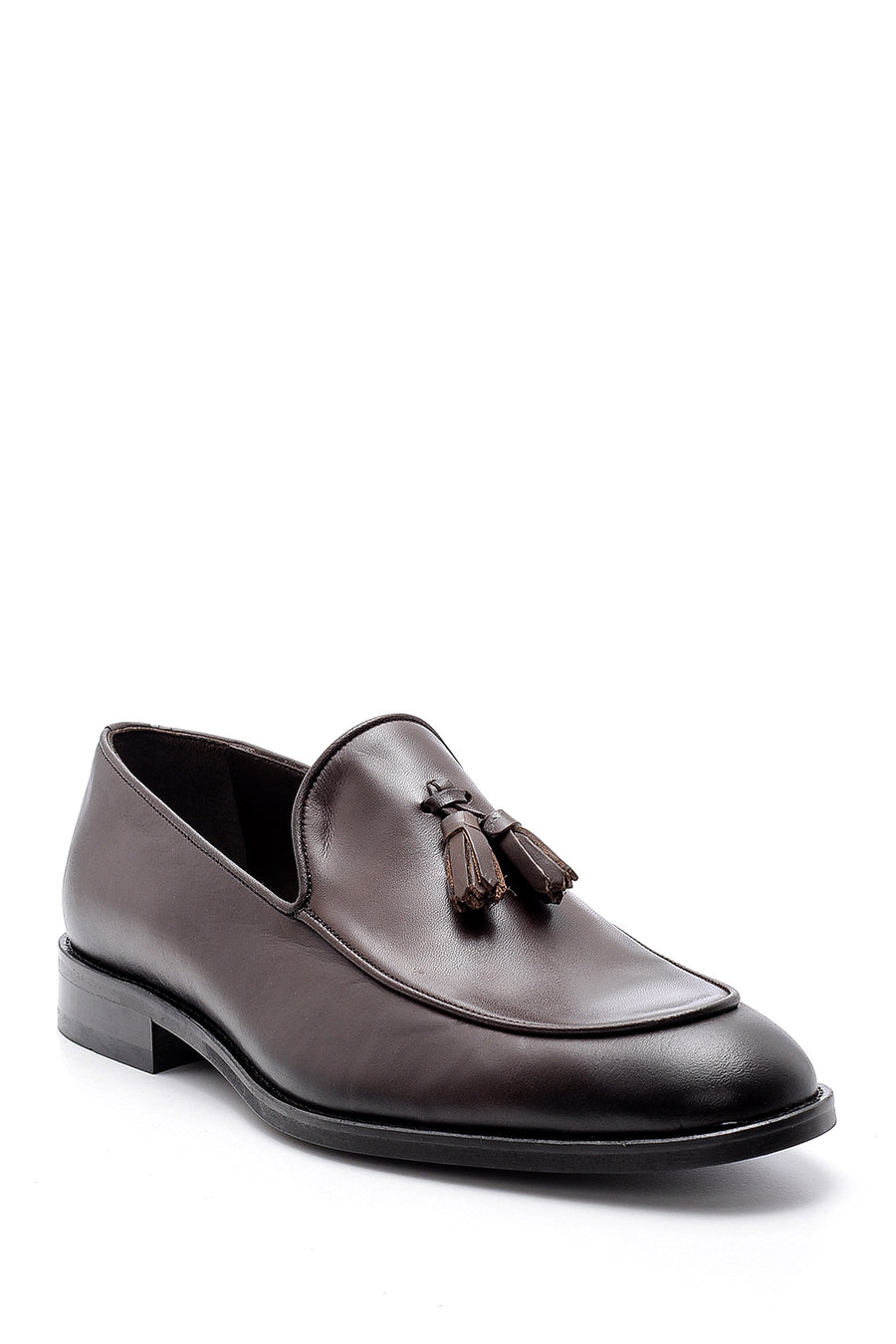 Erkek Püskül Detaylı Deri Loafer