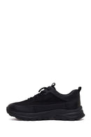 Male Black Lace-Up Thick-Soled Leather Casual Sneaker | Derimod