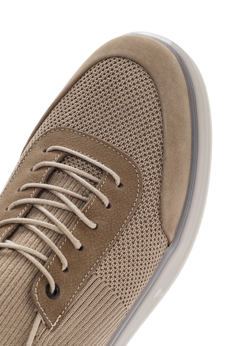 Men's Mink Thick Sole Lace Up Fabric Sneaker