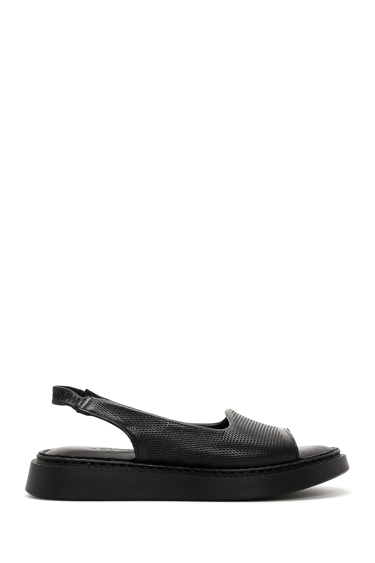 Women's Black Leather Comfort Sandals 23SFD341318 | Derimod