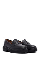 Kadın Siyah Deri Maskülen Loafer | Derimod