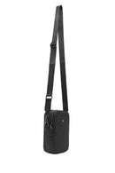 Men's Black Leather Crossbody Bag | Derimod