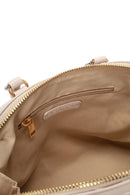 Women's Cream Faux Leather Crossbody Bag | Derimod