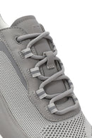 Men's Grey Lace-Up Thick-Sole Sneakers | Derimod
