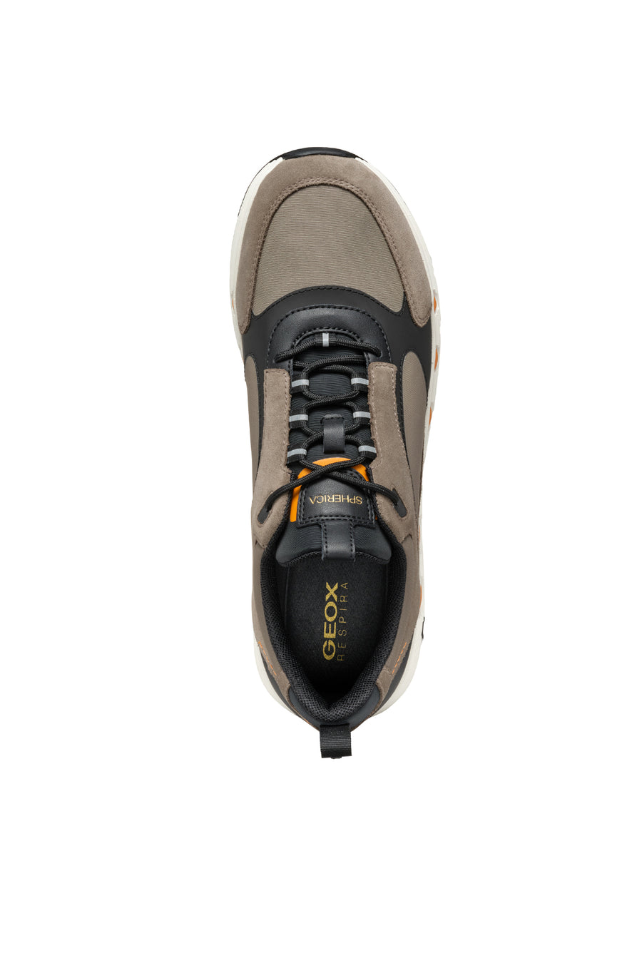 Geox Men's Grey Spherica Ecub-4 Lace-Up Sneaker