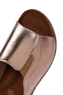 Women's Bronze Thick Soled Comfort Slippers | Derimod