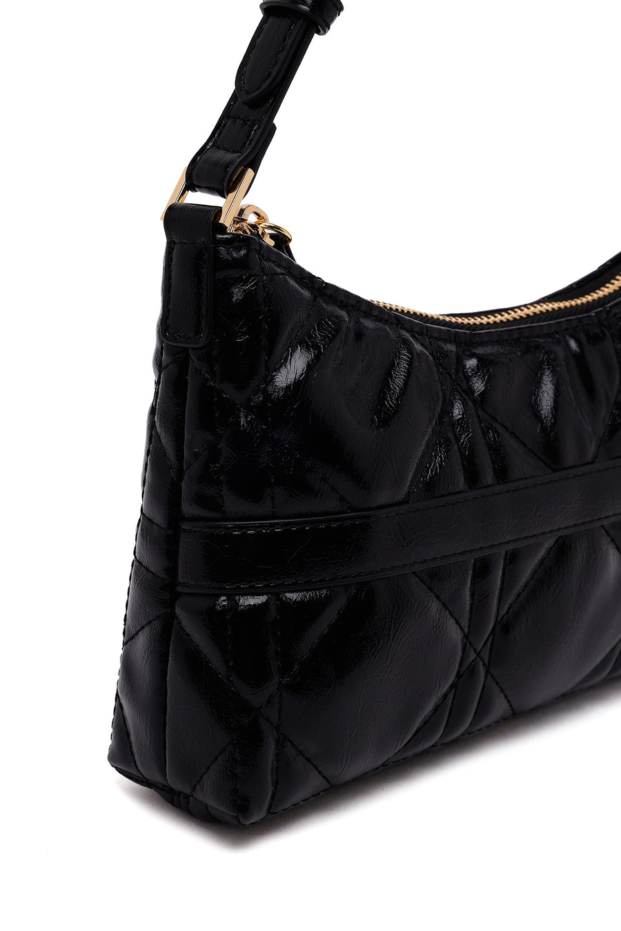 Woman Black Long Chain-Strap Shoulder Bag