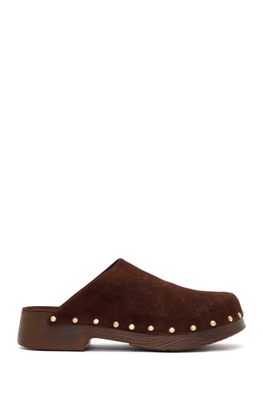 Women's Brown Platform Suede Leather Slippers 26PFD151010 | Derimod