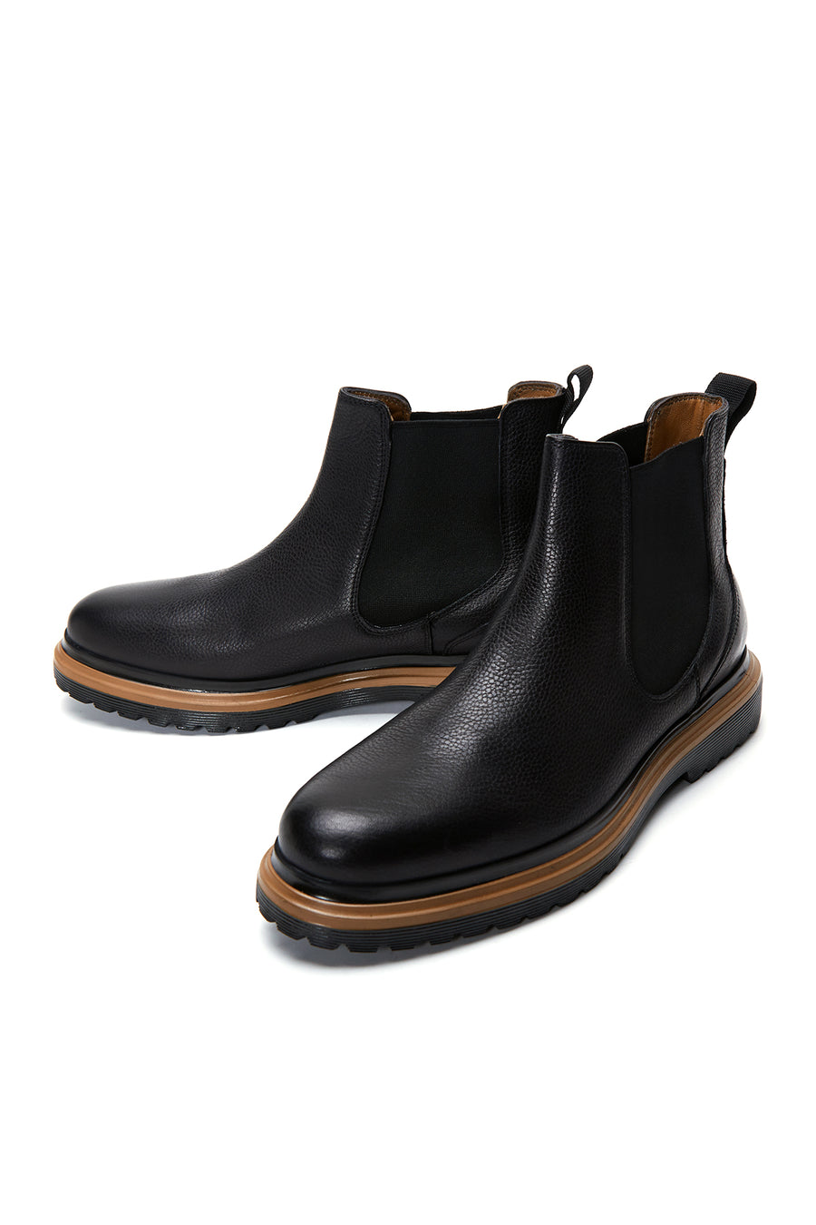 Men's Black Leather Chelsea Boots
