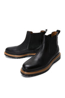 Men's Black Leather Casual Chelsea Boots | Derimod