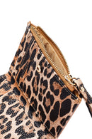 Women's Tan Leopard Wallet | Derimod