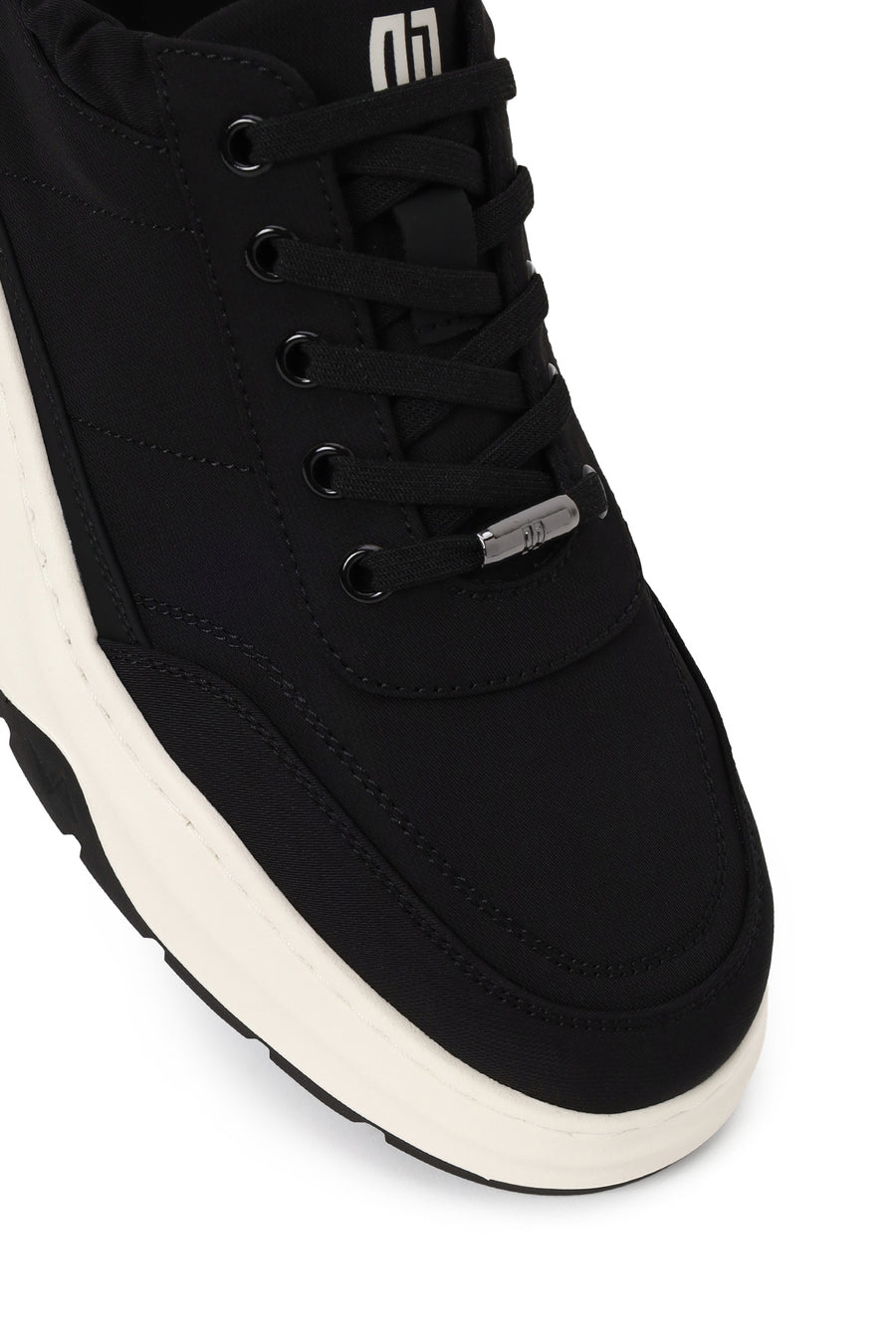 Male Black Lace-up Fabric Casual Sneaker