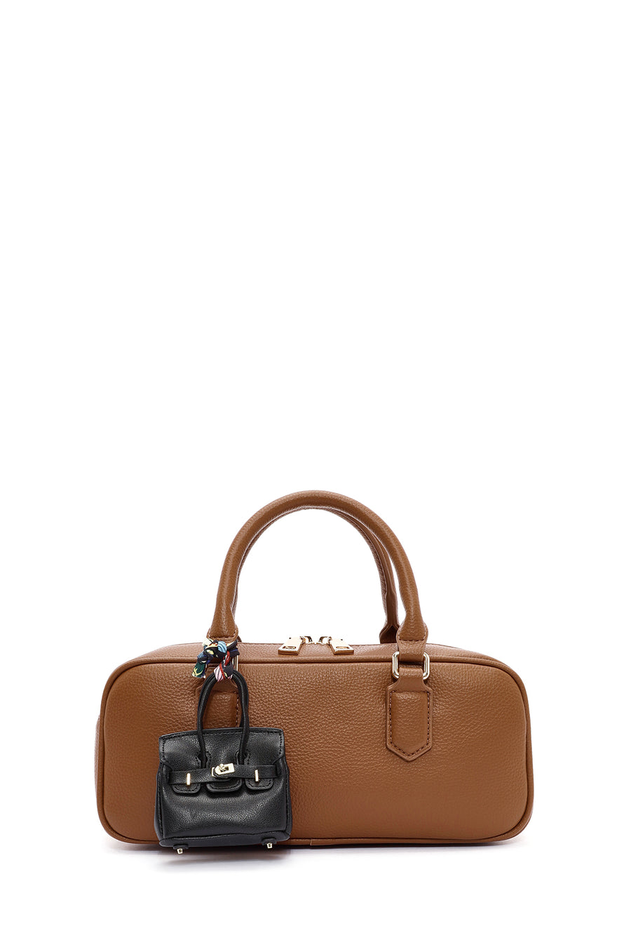 Women's Brown Long Strap Accessory Detailed Handbag