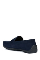 Geox Men's Navy Blue Moner Suede Leather Masculine Loafer | Derimod