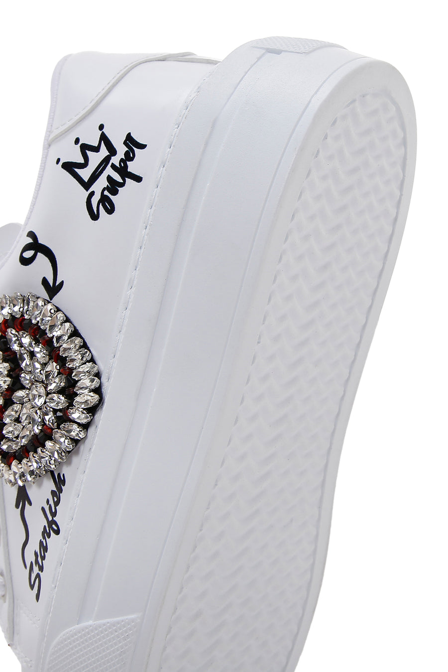 Kadın Beyaz Taşlı Sneaker