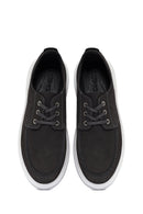 Men's Gray Lace-Up Nubuck Leather Casual Loafer | Derimod