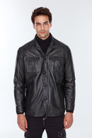 Immobile Men's Leather Jacket | Derimod