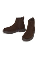 Male Brown Suede Chelsea Boots | Derimod
