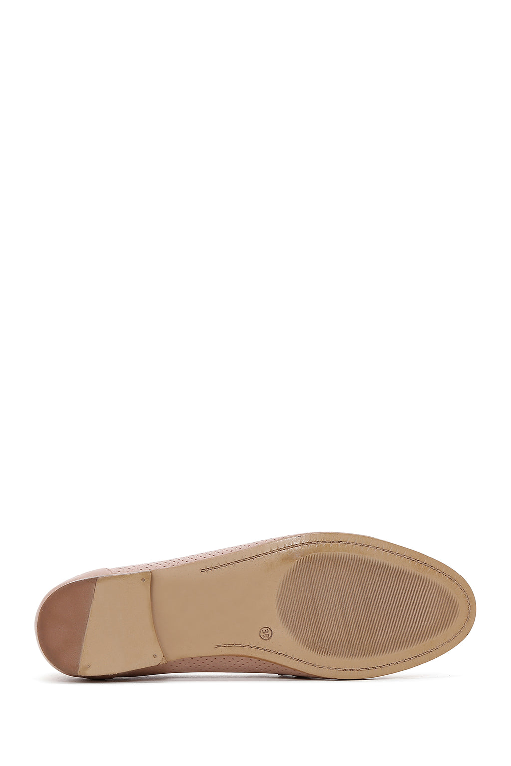 Kadın Bej Deri Klasik Loafer
