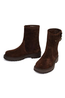 Women's Brown Suede Leather Boots | Derimod